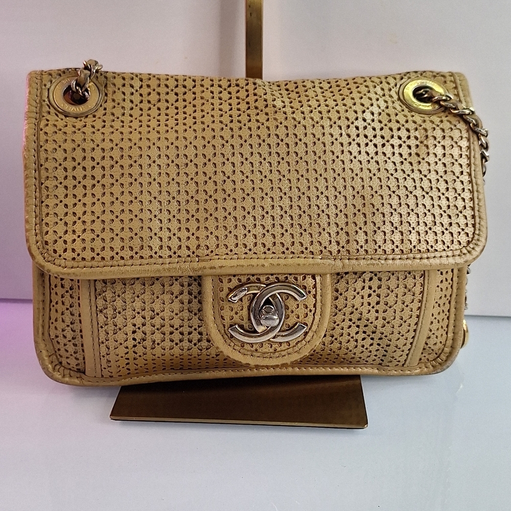 Chanel Gold Woven Women's Bag